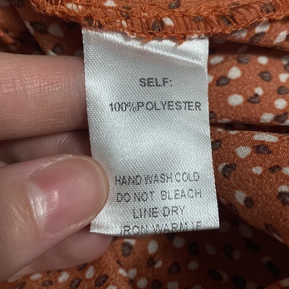 Mittoshop Womens‎ Size M Satin Cut-Out Dot Printed Mini Dress Ring Long Sleeve - Picture 12 of 13